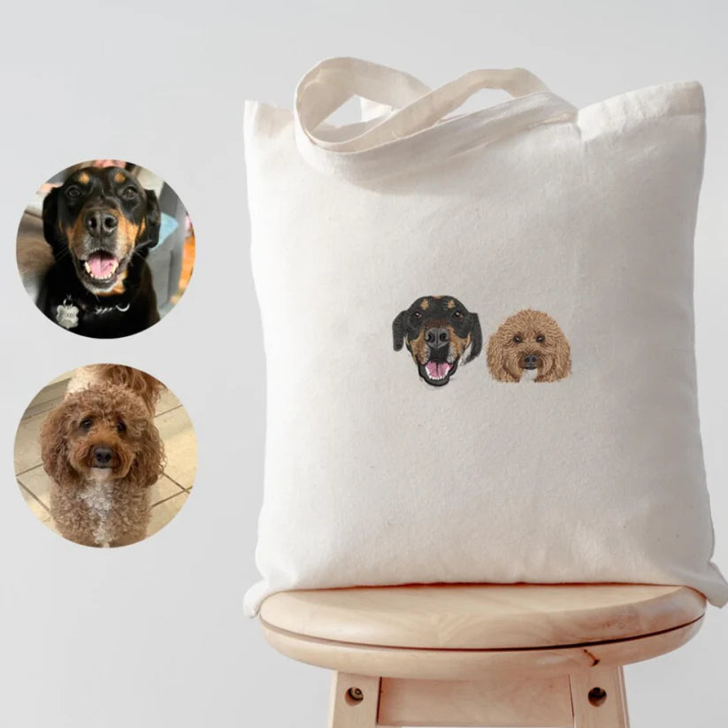 Personalizirana tote bag z vezenim ljubljenčkom