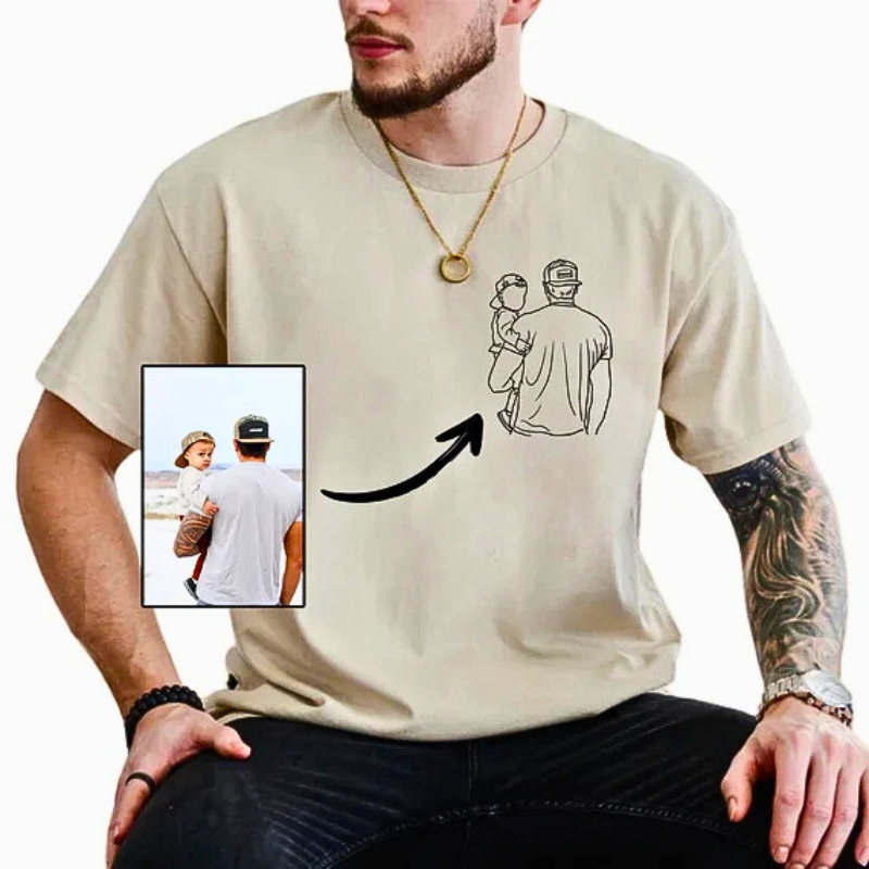 Personalizirana majica s kratkimi rokavi z družinskim motivom